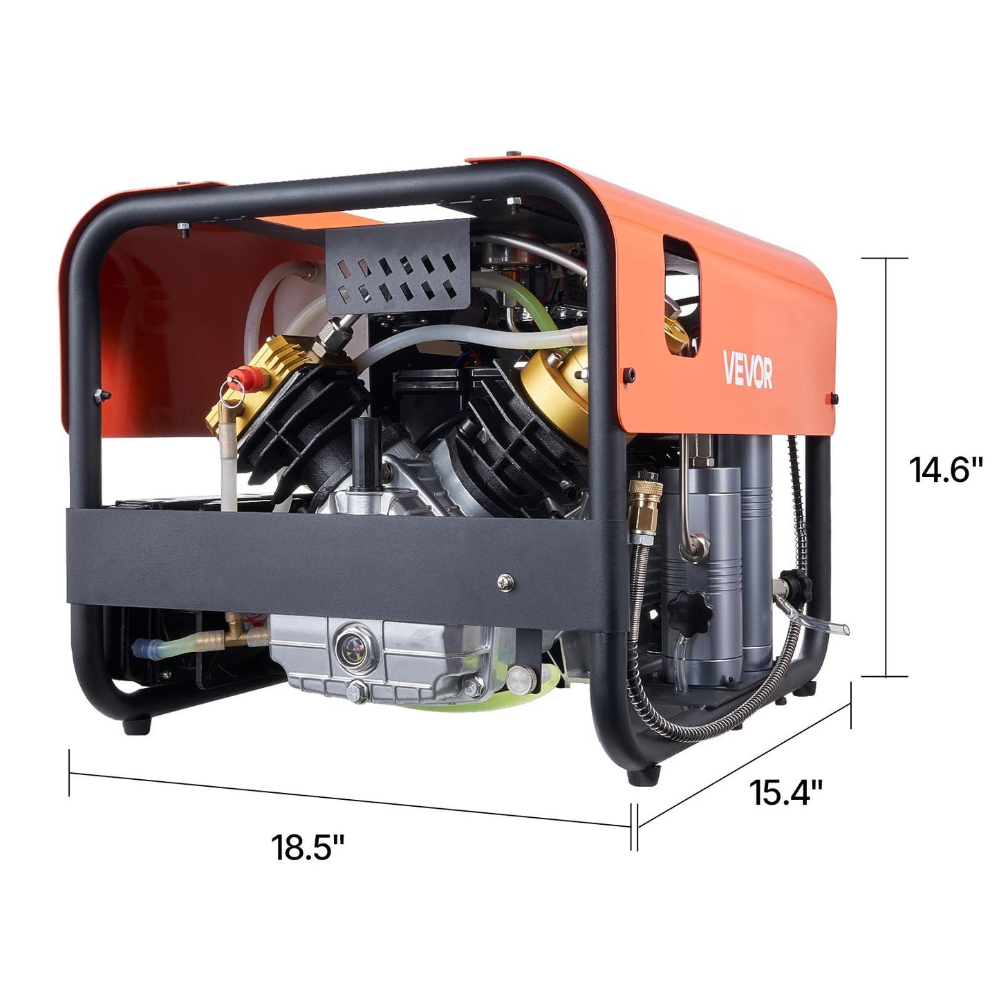 PCP Air Compressor 4500PSI/30Mpa 2-Cylinder Scuba Diving Tank Compressor External water cooling / Internal water cooling