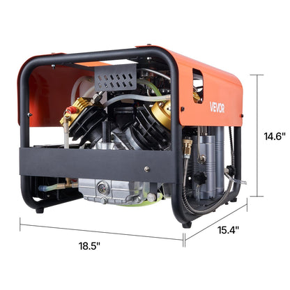 PCP Air Compressor 4500PSI/30Mpa 2-Cylinder Scuba Diving Tank Compressor External water cooling / Internal water cooling