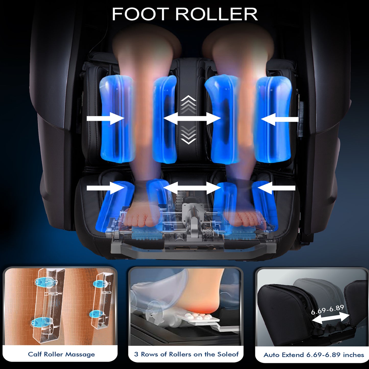 Upgraded Version 4D Massage Chair Zero Gravity | Full Body Massage Chair and Recliner AI Voice Control Automatic Leg Rest Calf and Foot Roller Heating
