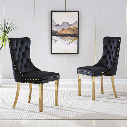7 Piece Marble Dining Table Set, 70" Faux Marble Dining Table and Velvet Chairs for 6, 7 Piece Luxury Dining Room Table Set and 6 Upholstered Chairs with Stainless Steel Legs