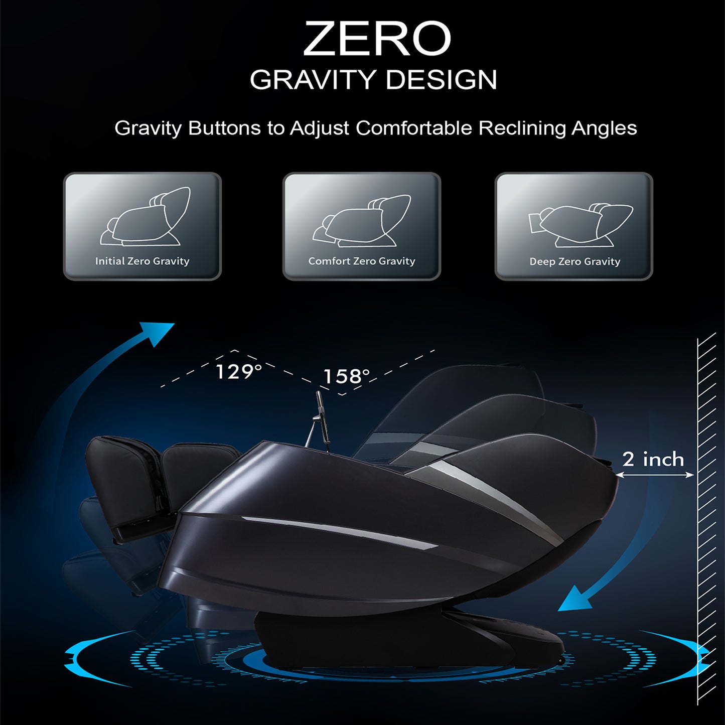 Upgraded Version 4D Massage Chair Zero Gravity | Full Body Massage Chair and Recliner AI Voice Control Automatic Leg Rest Calf and Foot Roller Heating