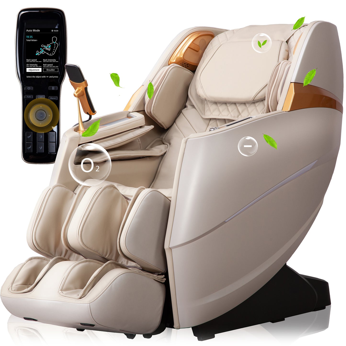 Upgraded Version 4D Massage Chair Zero Gravity | Full Body Massage Chair and Recliner AI Voice Control Automatic Leg Rest Calf and Foot Roller Heating