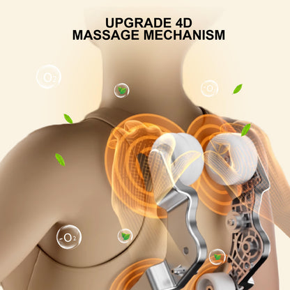 Upgraded Version 4D Massage Chair Zero Gravity | Full Body Massage Chair and Recliner AI Voice Control Automatic Leg Rest Calf and Foot Roller Heating