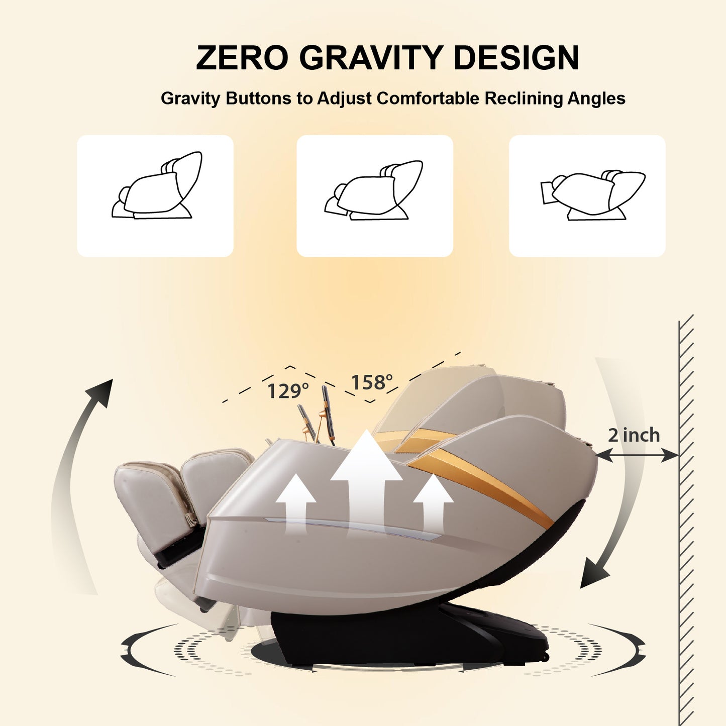 Upgraded Version 4D Massage Chair Zero Gravity | Full Body Massage Chair and Recliner AI Voice Control Automatic Leg Rest Calf and Foot Roller Heating