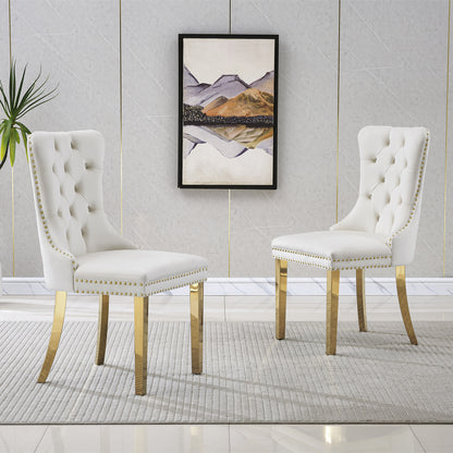 7 Piece Marble Dining Table Set, 70" Faux Marble Dining Table and Velvet Chairs for 6, 7 Piece Luxury Dining Room Table Set and 6 Upholstered Chairs with Stainless Steel Legs