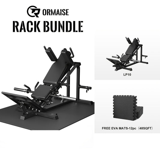 Compact Leg Sled Machine, Leg Press Machine Capacity 900lbs, Hack Squat Machine Combo, Calf Raise Home Gym