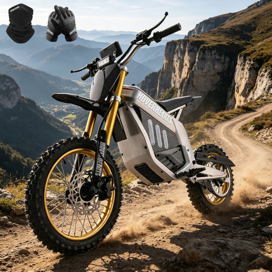 Powerful 3000W Electric Dirt Bike for Adultsand Teens, All-Terrain Off-Road Motorcycle - 8-inch alloy wheels, heavy-duty frame, LEDheadlights, 250 lbs maximum load, suitable fordrifting and off-road riding