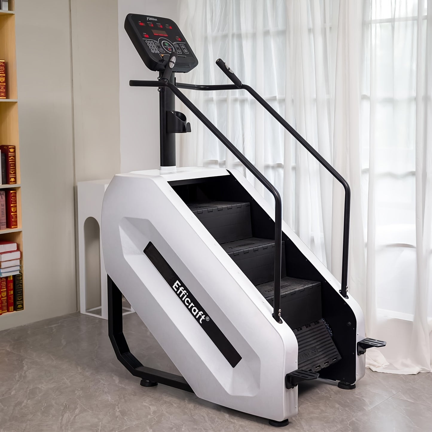 EFFICRAFT Stair Stepper Machine with LED Screen, Commercial Grade Stair Climber, Continuous Climbing Exercise Machine for Cardio, 15 Speed Levels Stair Master, 15-164 Steps/Min