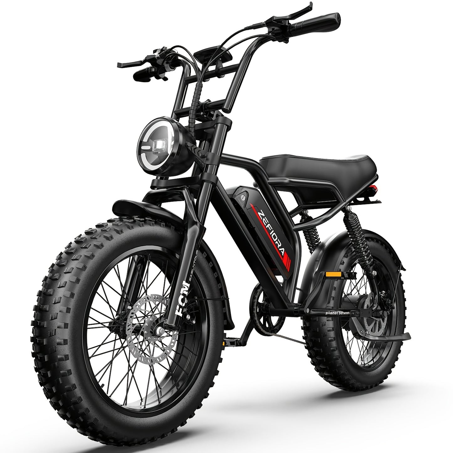 Adult Electric 740W Brushless Motor, Removable Dual Battery 48V 8-20AH, All-Terrain Tires & Shock Absorption System Suitable for Mountain, Snow, Sand, Road Riding, 20x4 Inch Tires