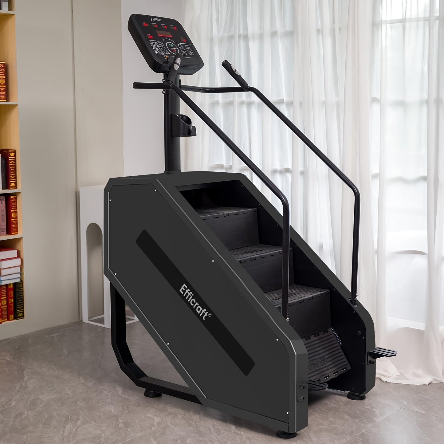 EFFICRAFT Stair Stepper Machine with LED Screen, Commercial Grade Stair Climber, Continuous Climbing Exercise Machine for Cardio, 15 Speed Levels Stair Master, 15-164 Steps/Min