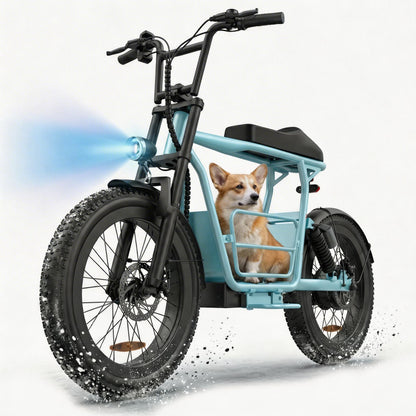 Electric Scooter, Rated 500W 48V Lithium Battery & 23.5 Miles Range, Up To 20mph Speed With Seat And 20"*3" All-Terrain Tires, Maximum Load 330LBs, With Ample Storage Space