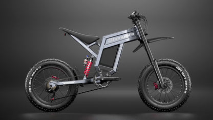 S900 Electric Mountain Bike 60 V 30 Ah Hydraulic Oil Brake 7 Speed Gears 20 X 4.0 Wide Tyre Double Shoulder Shock Absorber Adult Mountain Electric Motorcycle Bike