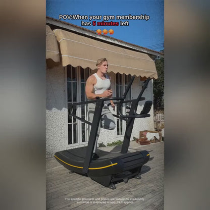 Manual Curved Treadmill, 8-Level Resistance, LCD Display, Non-Electric Fitness Equipment For Home & Gym, Cardio & Anaerobic Training
