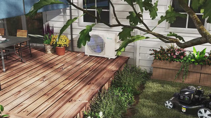 2-Zone Mini Split Heat Pump 18K BTU (9K+12K), SEER2 Wifi Ductless Air Conditioner, Cooling Area Up to 950 Square Feet, 208-230V, Compatible with Alexa, All White System
