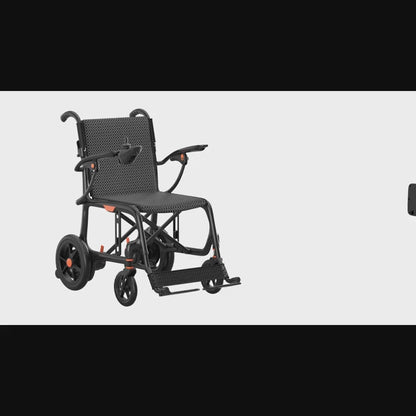 Carbon Fiber 25 Mile Long Range Adult Electric Wheelchair No Installation, One-Step Folding And Unfolding, Lightweight 15Kg, 300Lbs Load Capacity, Compact Enough to Fit in Luggage, Perfect for Travel, Park & Beach Outings, Portable Power Chair