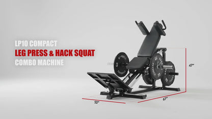Compact Leg Sled Machine, Leg Press Machine Capacity 900lbs, Hack Squat Machine Combo, Calf Raise Home Gym